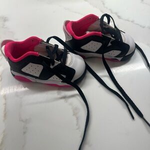 Jordan Baby Sneakers in Black, Pink, and White